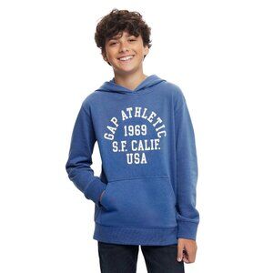 Gap Unisex Kids Size XS (4/5) Blue San Francisco‎ Logo Hooded Sweatshirt NWT